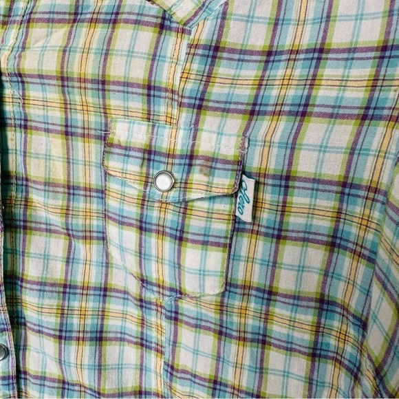 Aeropostale Plaid Pearl Snap Button Front Long Sleeve Top Women’s Size XL - Picture 5 of 6